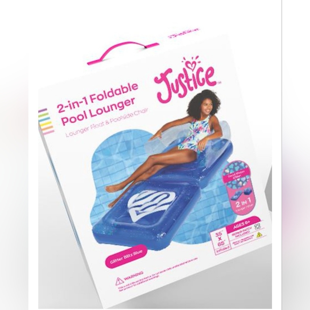 2-in-1 Foldable Pool Lounger New in box